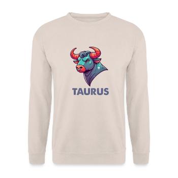 stier cartoon - Unisex Pullover - Sand - Vorne - Alina (178cm) & Michal (187cm)
