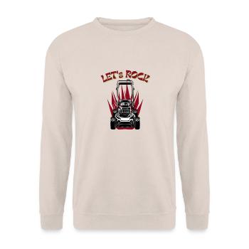 Tondeuse à gazon jardinier jardinier - LET s ROCK - Sweat-shirt Unisexe - sable - Devant - Alina (178cm) & Michal (187cm)
