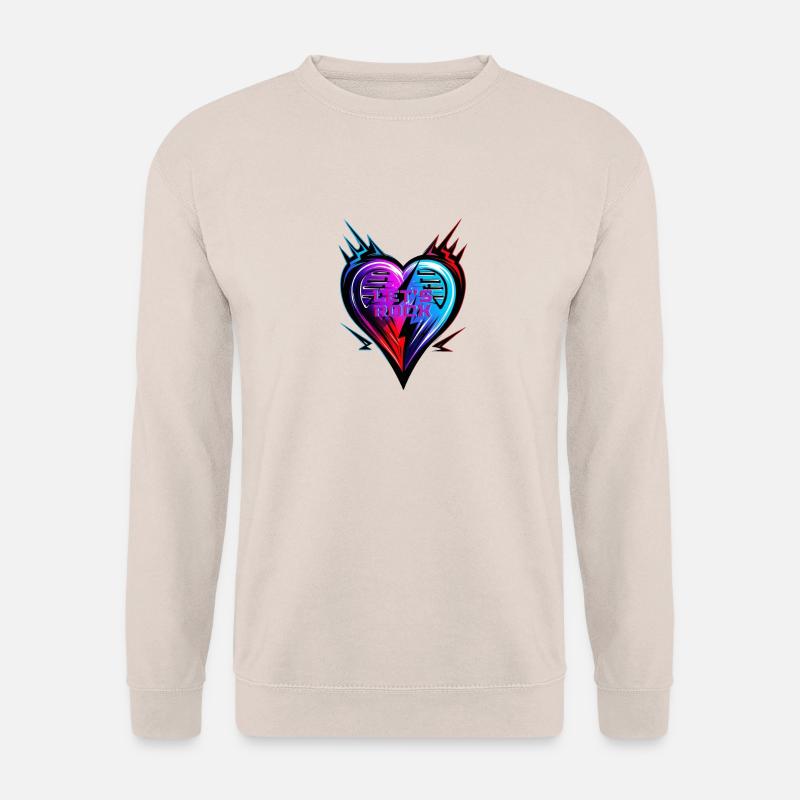 Herz LETs ROCK - Valentinstag - Unisex Pullover - Sand