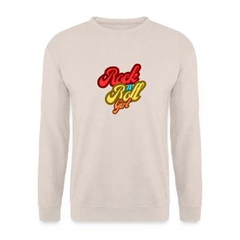 Rock n Roll Fille Rétro Style 80s 90s Fête - Sweat-shirt Unisexe - sable - Devant - Alina (178cm) & Michal (187cm)
