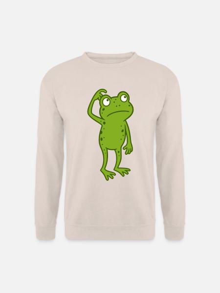 Frosch verwirrt  - Unisex Pullover - Sand