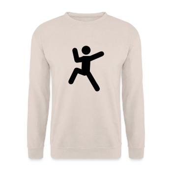 climbing - Unisex Sweatshirt - sand - Front - Alina (178cm) & Michal (187cm)