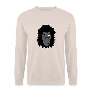 Gorilla - Unisex Sweatshirt - sand - Front - Alina (178cm) & Michal (187cm)