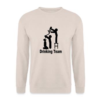 drinking team - Unisex Pullover - Sand - Vorne - Alina (178cm) & Michal (187cm)