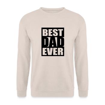 Best Dad Ever Logo-Design - Sweat-shirt Unisexe - sable - Devant - Alina (178cm) & Michal (187cm)