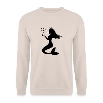 meerjungfrau_001 - Unisex Pullover - Sand - Vorne - Alina (178cm) & Michal (187cm)
