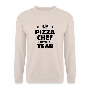 Pizza / Pizzaiolo / Pizza Chef / Pizzachef - Unisex Sweatshirt - sand - Front - Alina (178cm) & Michal (187cm)