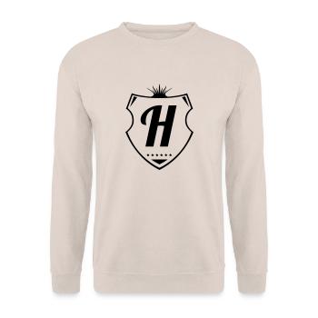 h letter - Unisex Pullover - Sand - Vorne - Alina (178cm) & Michal (187cm)