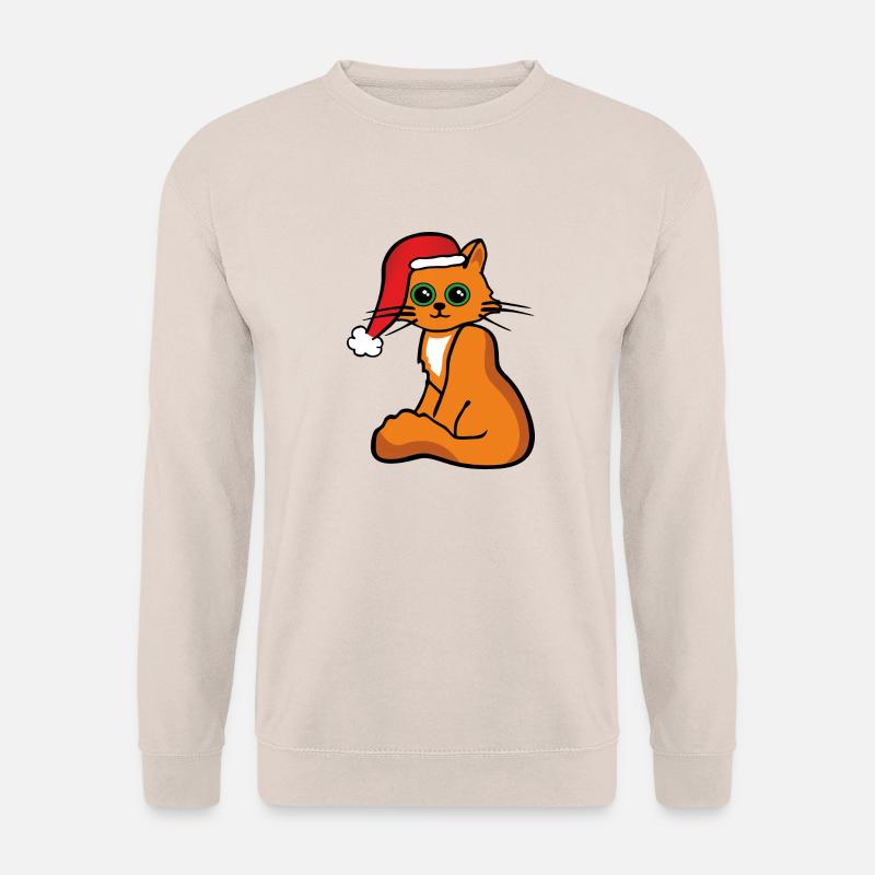 Süße Weihnachts - Katze - Unisex Pullover - Sand