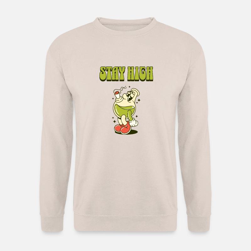 Stay High – Fun Bottle Design - Unisex Sweatshirt - sand