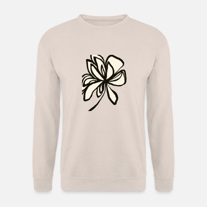 Blumige Schlichtheit - zeitloses Design - Unisex Pullover - Sand