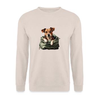 Bag Buddy – Dein kleiner Begleiter zum Verlieben - Unisex Pullover - Sand - Vorne - Alina (178cm) & Michal (187cm)