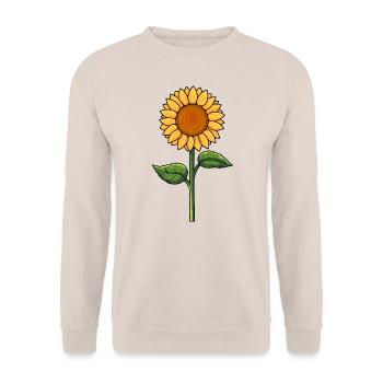 Sonnenblume - Unisex Pullover - Sand - Vorne - Alina (178cm) & Michal (187cm)