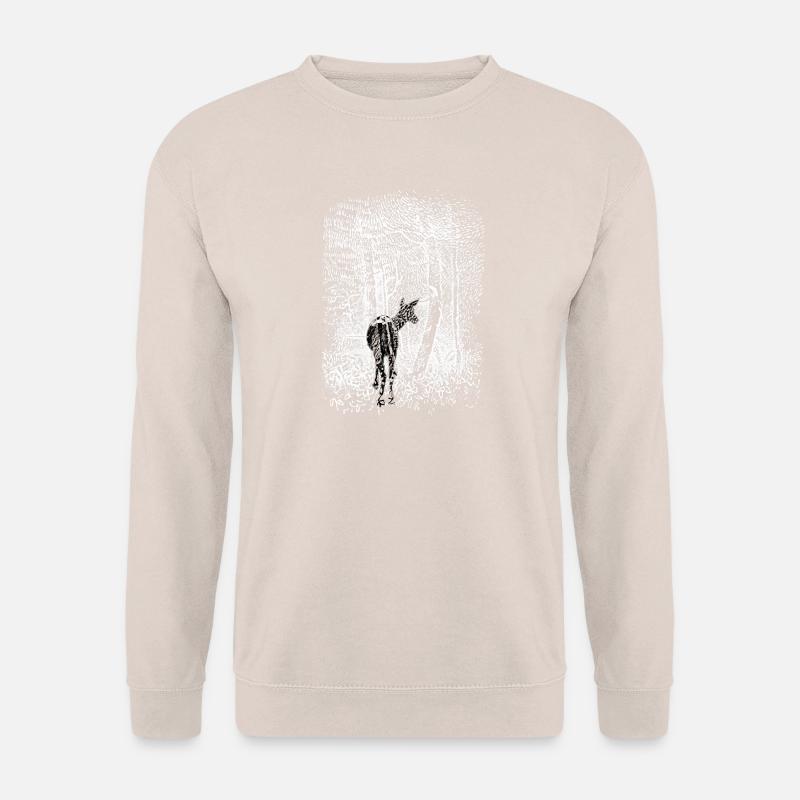 Wald Reh WEISS Umkehrbild - Unisex Pullover - Sand