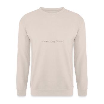 Parantheses Modern Calligraphy Minimalist - Unisex Sweatshirt - sand - Front - Alina (178cm) & Michal (187cm)