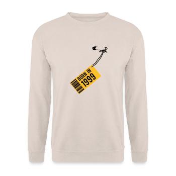 Birthday - Born in 1999 - Unisex Sweatshirt - sand - Front - Alina (178cm) & Michal (187cm)