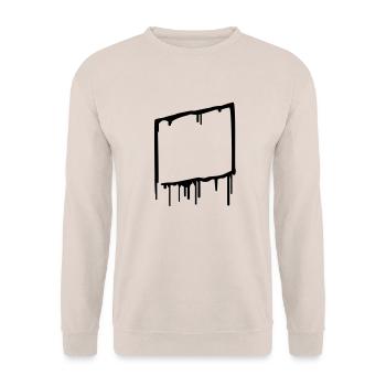 graffiti_frame - Unisex Sweatshirt - sand - Front - Alina (178cm) & Michal (187cm)