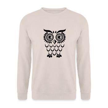 Owl Eule - Sweat-shirt Unisexe - sable - Devant - Alina (178cm) & Michal (187cm)