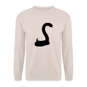 silhouette ombre serpent visage tête gecko oeuf - Sweat-shirt Unisexe - sable - Devant - Alina (178cm) & Michal (187cm)