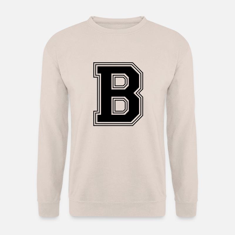 B_Buchstabe_B_(w31) - Unisex Pullover - Sand