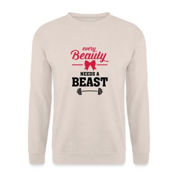 Beauty - Beast (Part 1) - Unisex Pullover - Sand - Vorne - Alina (178cm) & Michal (187cm)