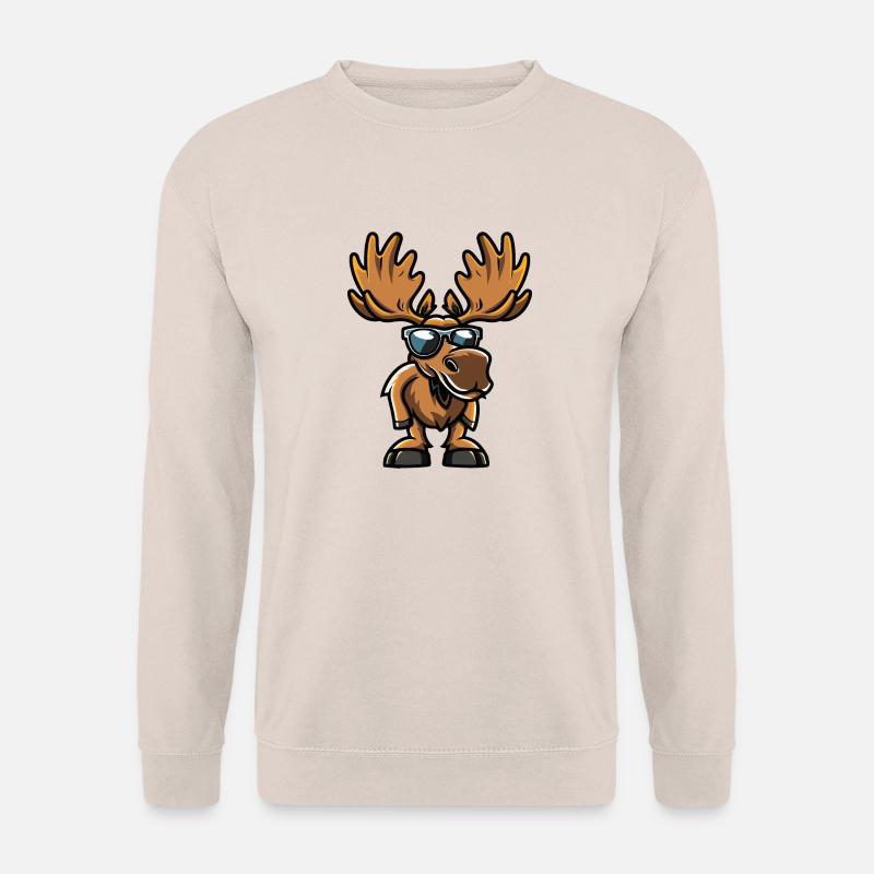 Elch Comic Cool - Unisex Pullover - Sand