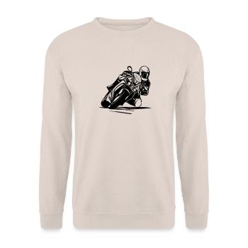 Vector Racing Driver Motor Motorsport - Unisex Sweatshirt - sand - Front - Alina (178cm) & Michal (187cm)