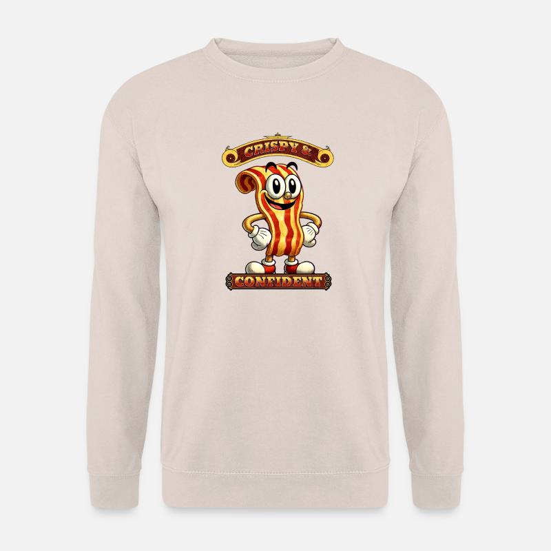 Crispy & Confident Bacon - Unisex Sweatshirt - sand