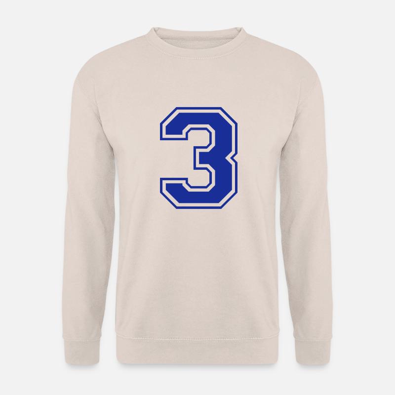 3 - Nummer - Zahl - Unisex Pullover - Sand