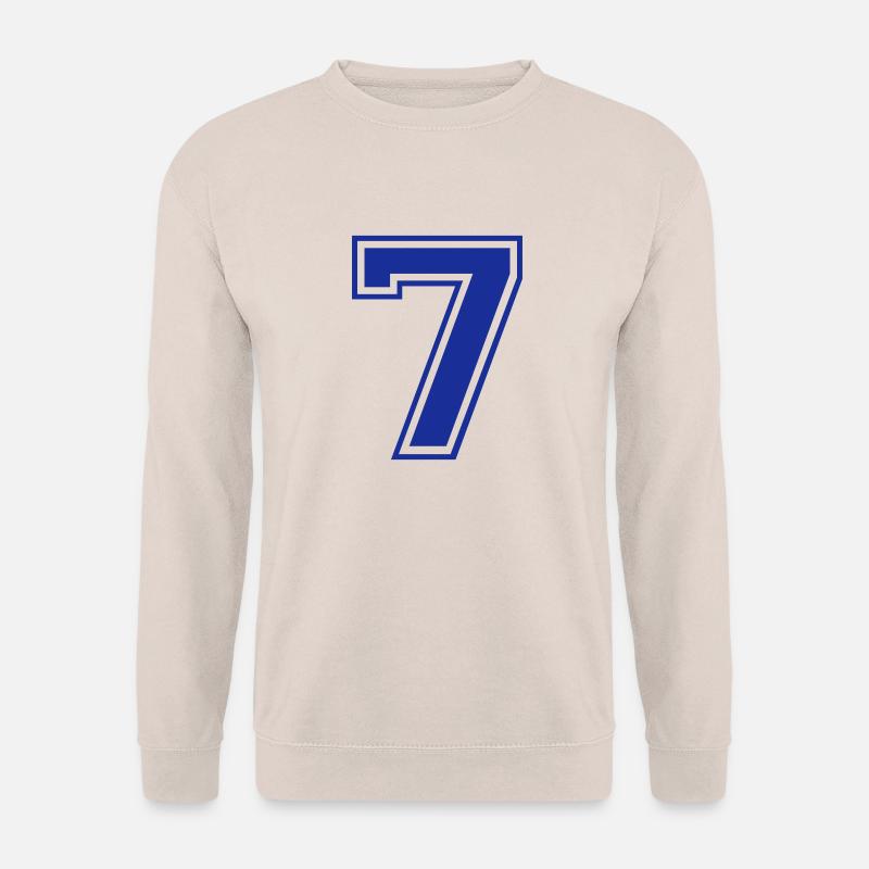 7 - Nummer - Zahl - Unisex Pullover - Sand