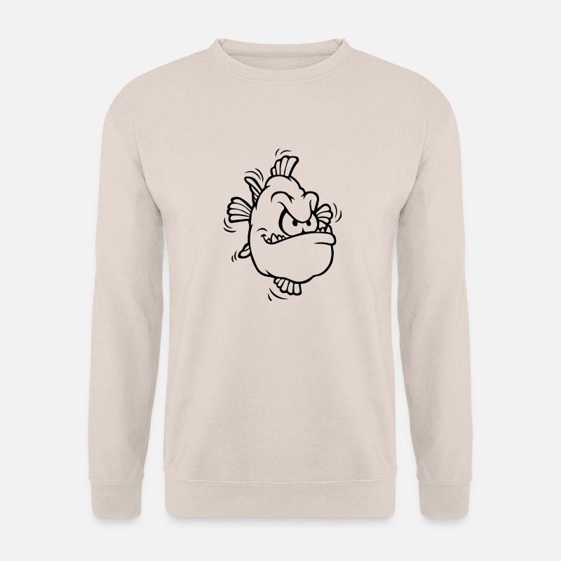 angry fish - Unisex Pullover - Sand