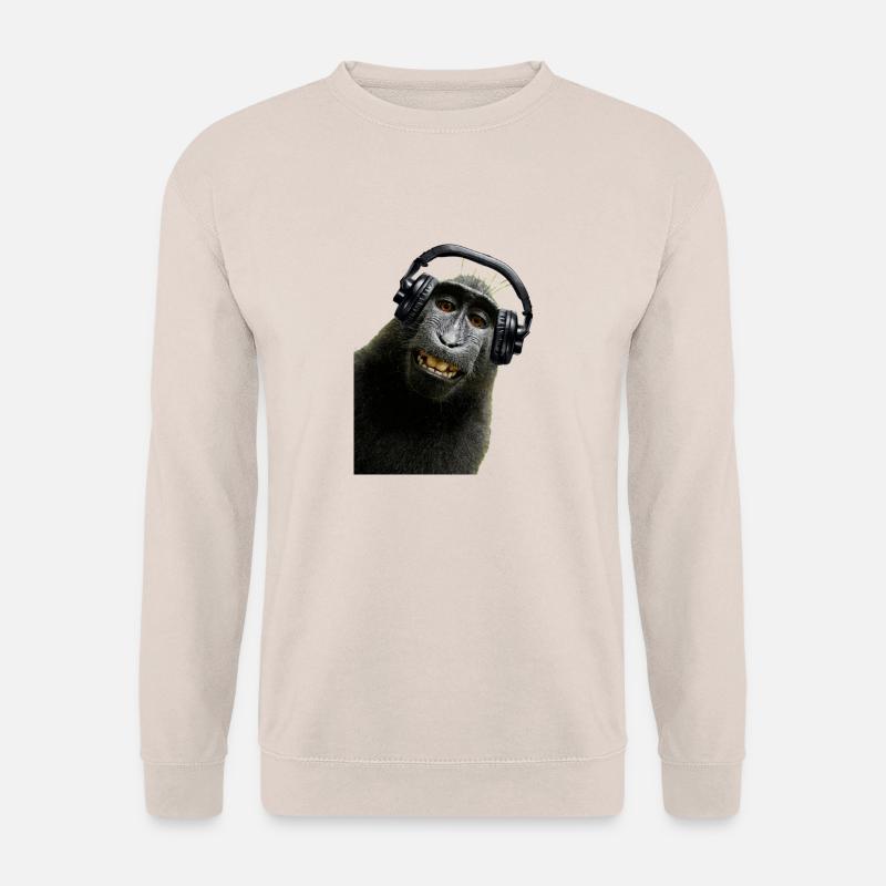 Hemd Monkey Music von Custom - Unisex Pullover - Sand