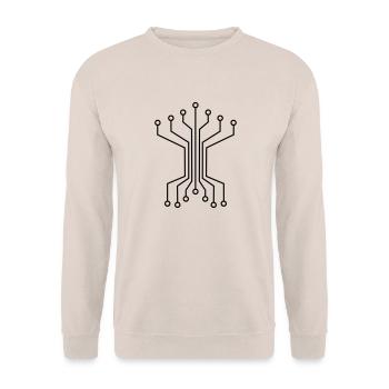 Baum digital - Unisex Pullover - Sand - Vorne - Alina (178cm) & Michal (187cm)