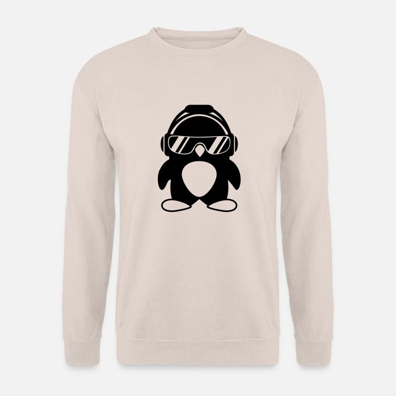 Pingouin avec un casque - Sweat-shirt Unisexe - sable