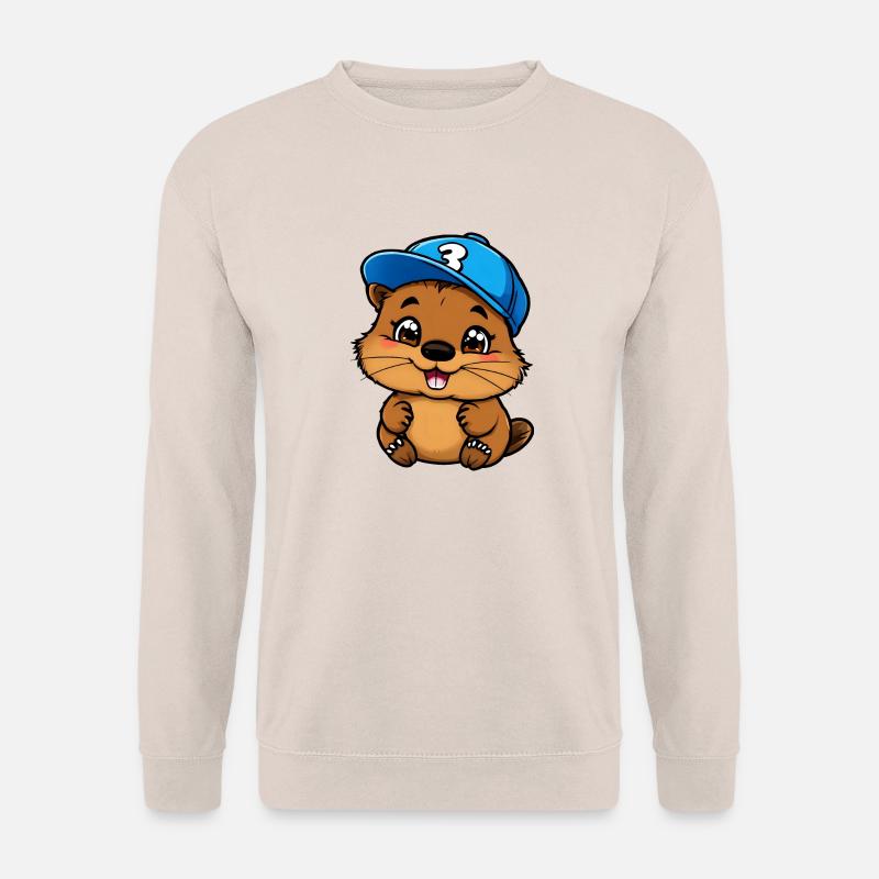 Jubelnder Biber-Fan - Unisex Pullover - Sand