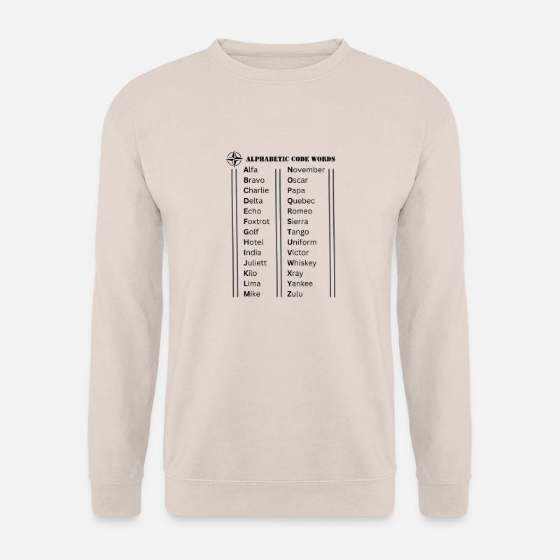 Buchstabieralphabet - Unisex Pullover - Sand