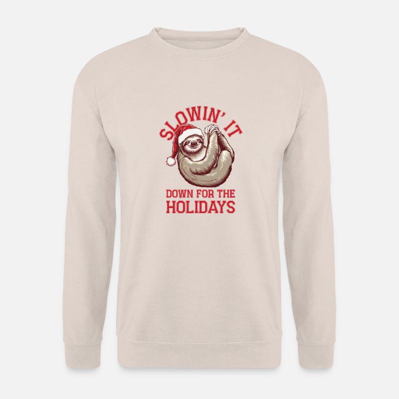 Weihnachtliches Faultier - Unisex Pullover - Sand