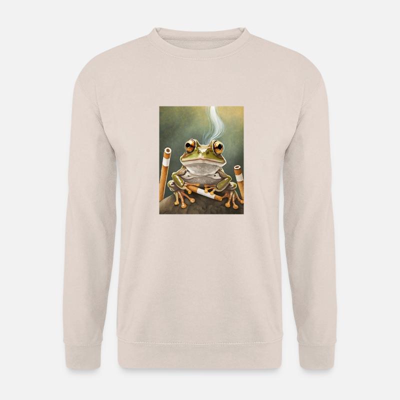 Rauchender Frosch - Unisex Pullover - Sand