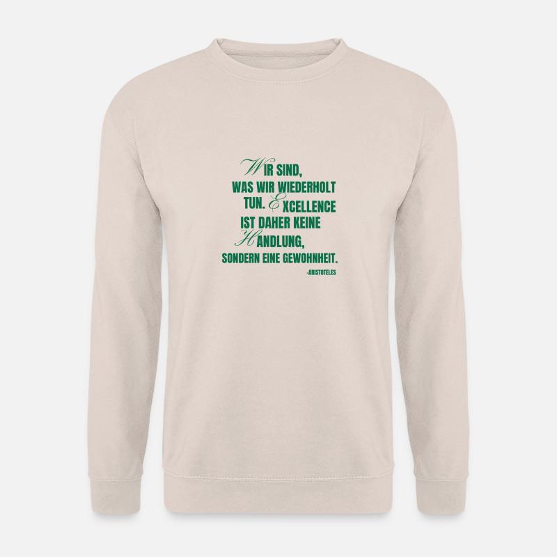 Aristoteles Zitat - Unisex Pullover - Sand