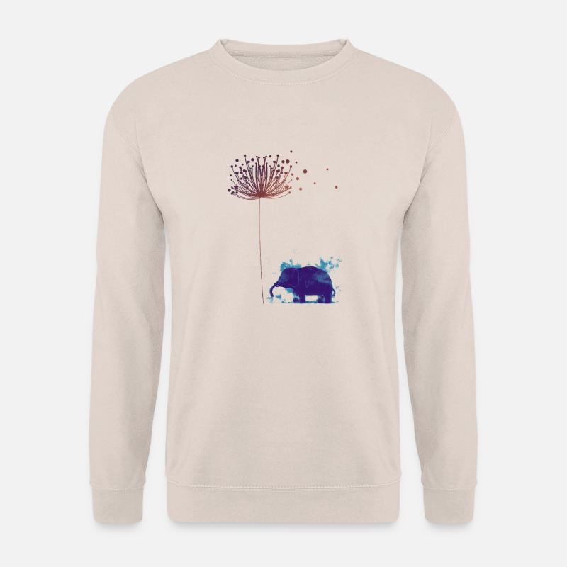 Löwenzahn-Traum: Blauer Elefant - Unisex Pullover - Sand