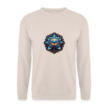 Lotus Harmony -- Beauty in Silence - Unisex Sweatshirt - sand - Front - Alina (178cm) & Michal (187cm)