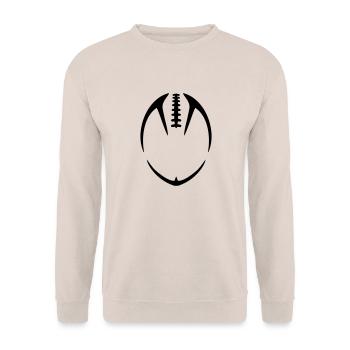 American Football Rücken - Unisex Pullover - Sand - Vorne - Alina (178cm) & Michal (187cm)