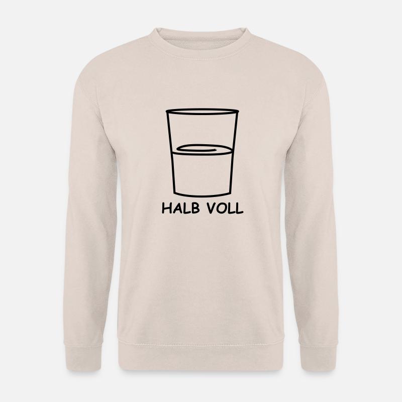 HALBVOLLES Glas - Unisex Pullover - Sand