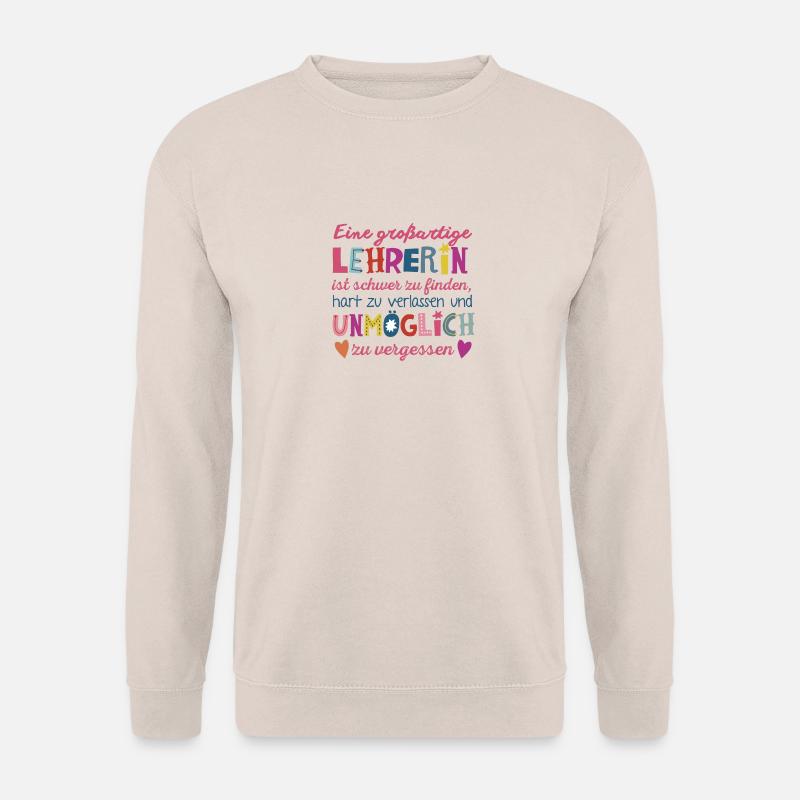 Großartige Lehrerin - Unisex Pullover - Sand