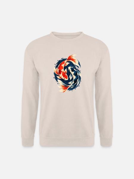 Koi Karpfen Japanischer Zierfisch - Unisex Pullover - Sand