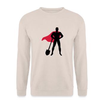 Held am Feld - Unisex Pullover - Sand - Vorne - Alina (178cm) & Michal (187cm)