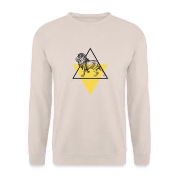 Löwe - Unisex Pullover - Sand - Vorne - Alina (178cm) & Michal (187cm)