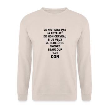 Si je veux, je peux - Sweat-shirt Unisexe - sable - Devant - Alina (178cm) & Michal (187cm)