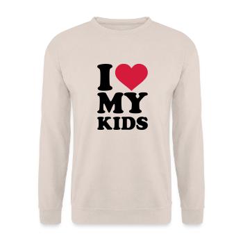 I love my kids - Sweat-shirt Unisexe - sable - Devant - Alina (178cm) & Michal (187cm)