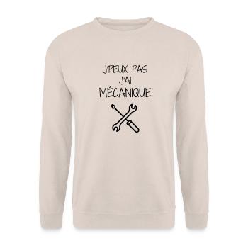 mécanique / mécanicien / mécano / garage - Sweat-shirt Unisexe - sable - Devant - Alina (178cm) & Michal (187cm)